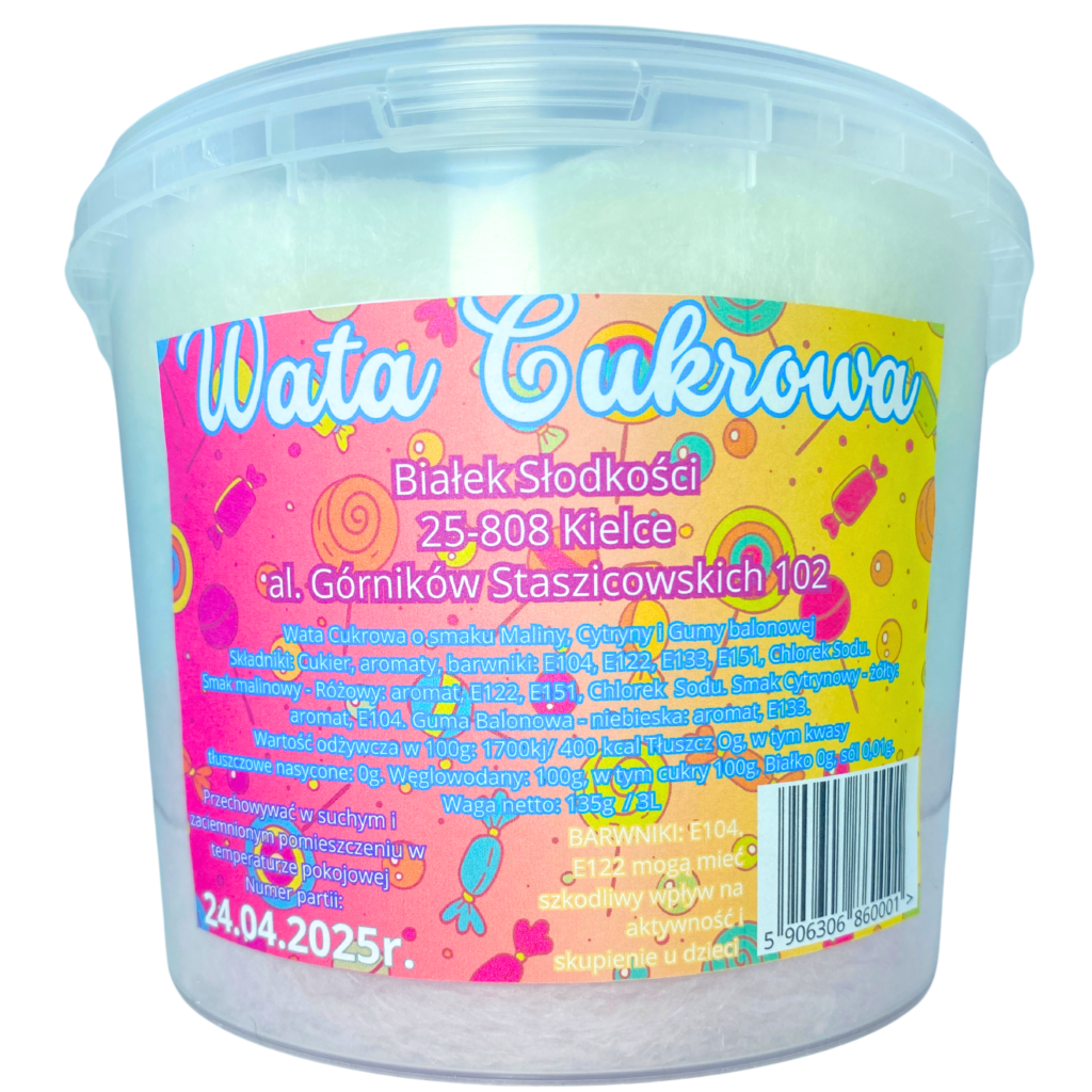 Wata Cukrowa w wiaderku